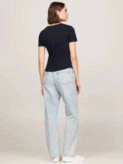 Tommy Hilfiger Shirts*SLIM TRACK HILFIGER C-NK SS desert sky