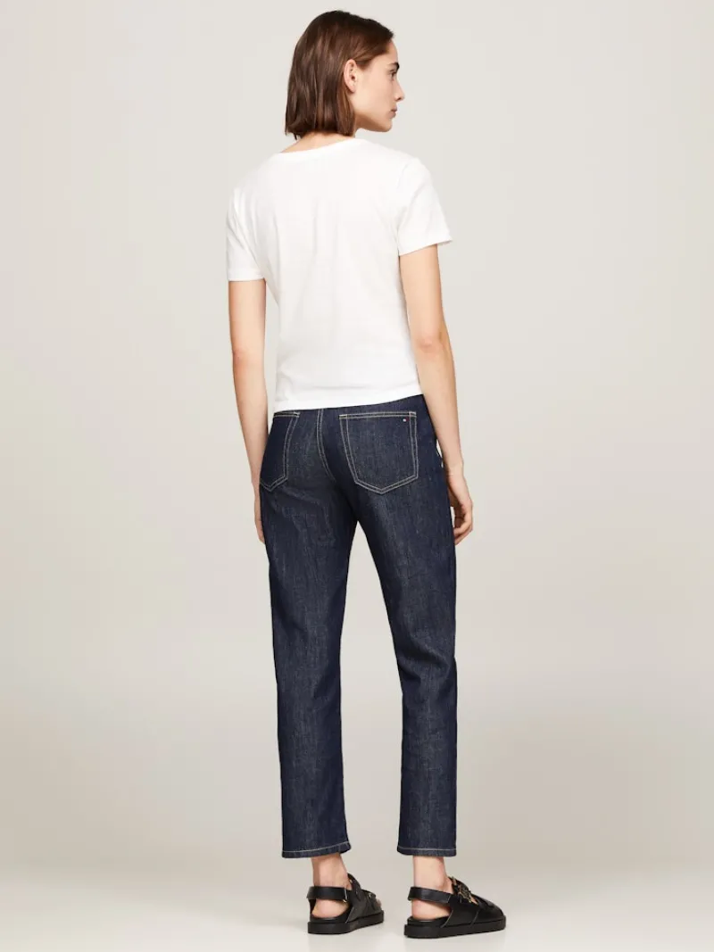 Tommy Hilfiger Shirts*SLIM TRACK HILFIGER C-NK SS ecru