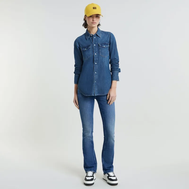 G-star Raw Blusen*Slim Western shirt ls wmn worn in windward