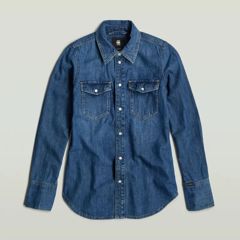 G-star Raw Blusen*Slim Western shirt ls wmn worn in windward
