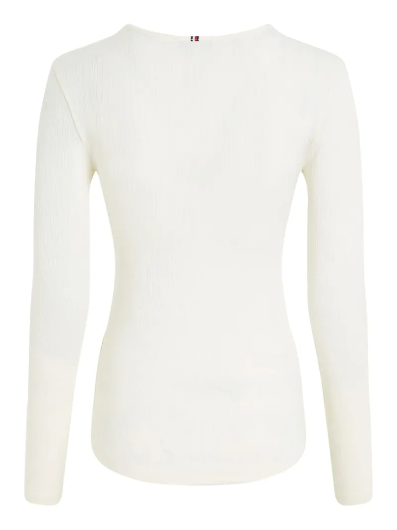 Tommy Hilfiger Shirts*SLIM 5X2 RIB SCOOP-NK LS calico