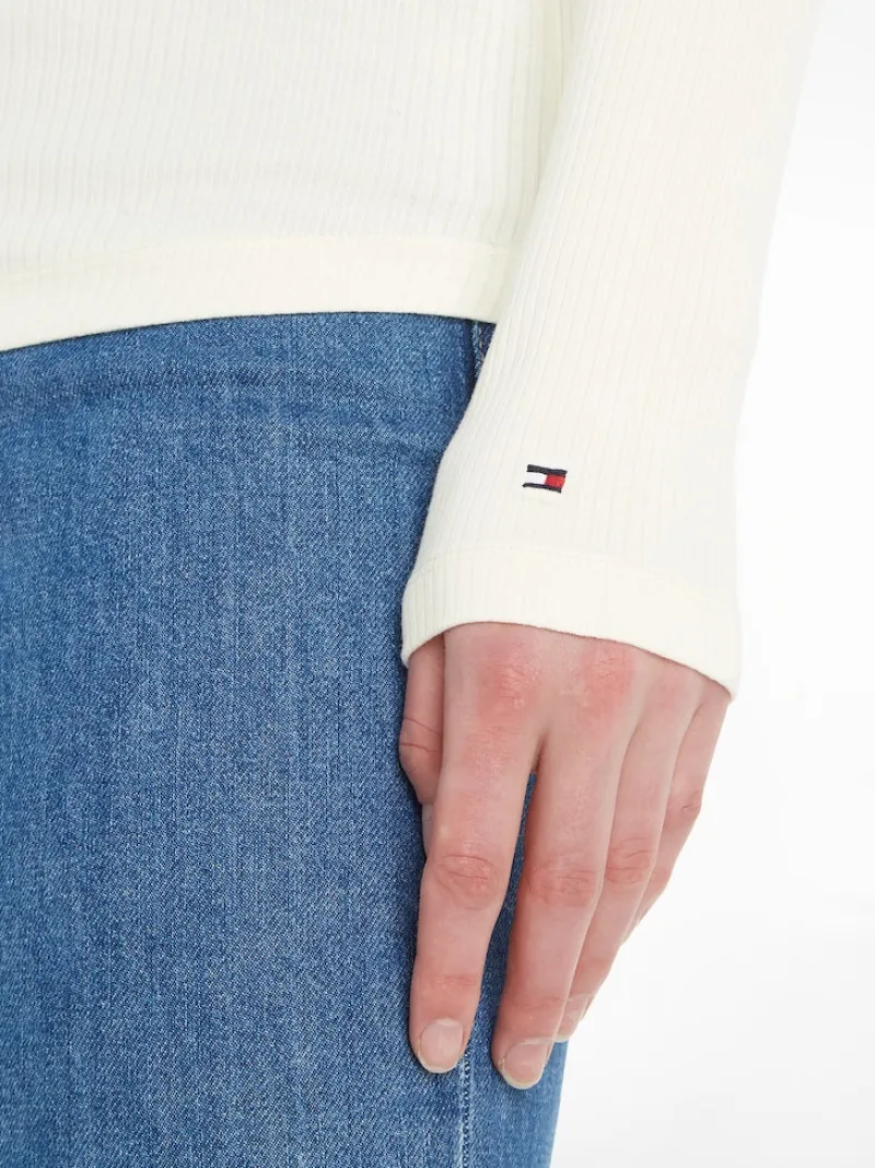 Tommy Hilfiger Shirts*SLIM 5X2 RIB SCOOP-NK LS calico