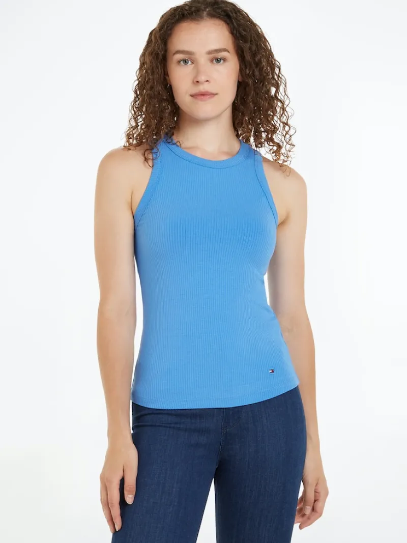 Tommy Hilfiger Shirts*SLIM 5X2 RIB TANK TOP NS blue spell