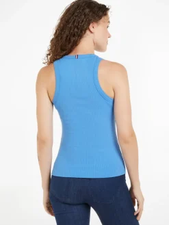 Tommy Hilfiger Shirts*SLIM 5X2 RIB TANK TOP NS blue spell