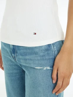 Tommy Hilfiger Shirts*SLIM 5X2 RIB TANK TOP NS ecru