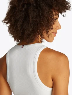 Tommy Hilfiger Shirts*SLIM 5X2 RIB TANK TOP NS ecru