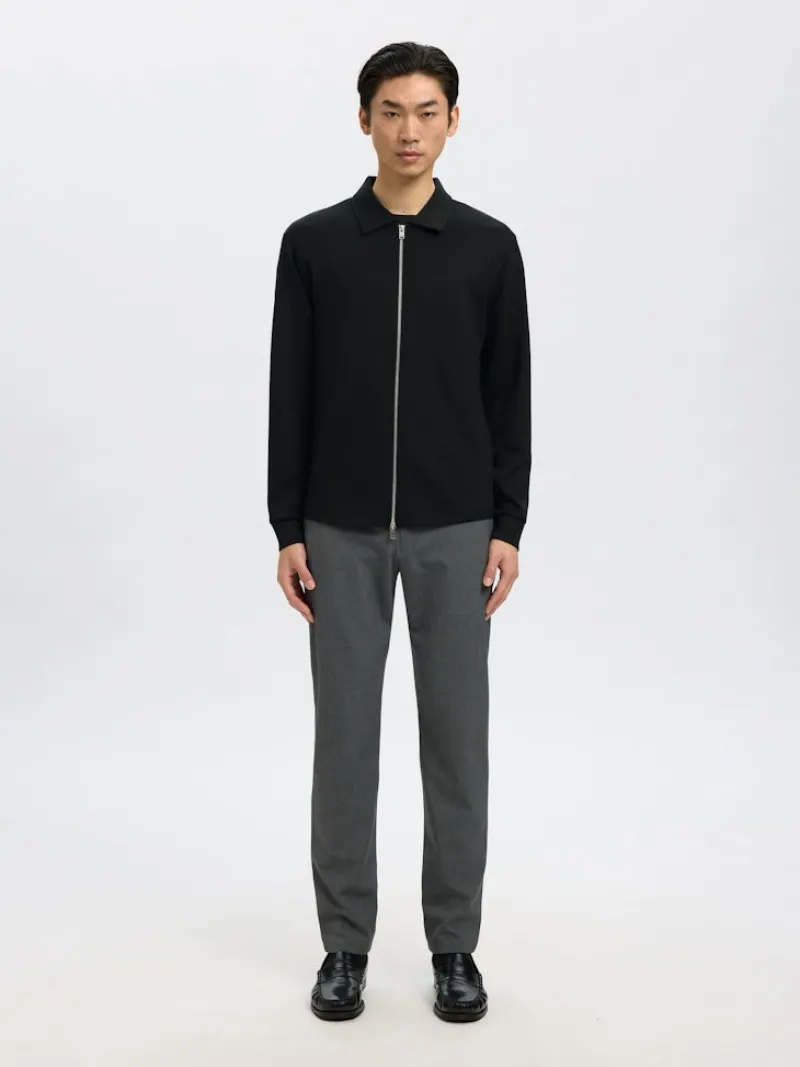 Selected Pullover & Sweatshirts*SLMEMANUEL SOFT FULL ZIP SWEAT NOOS Black