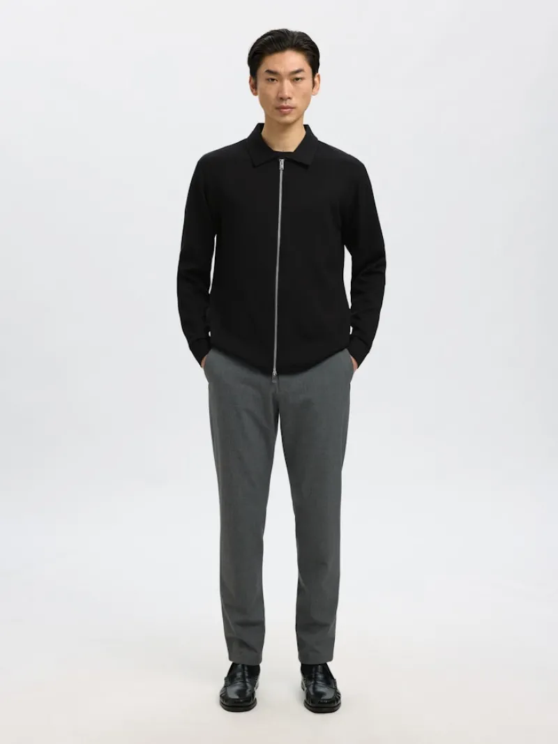 Selected Pullover & Sweatshirts*SLMEMANUEL SOFT FULL ZIP SWEAT NOOS Black