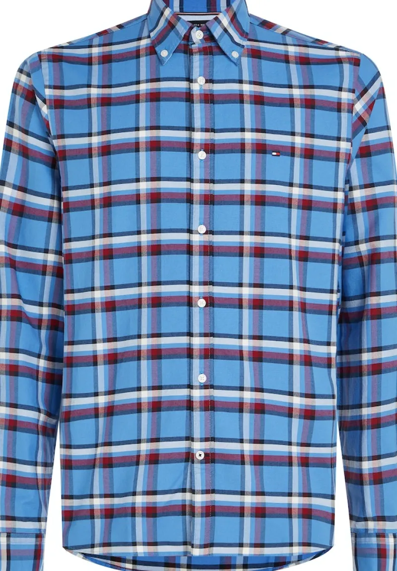 Tommy Hilfiger Hemden|Big Boys*SMALL GLOBAL STRIPE CHK RF SHIRT iconic blue - multi