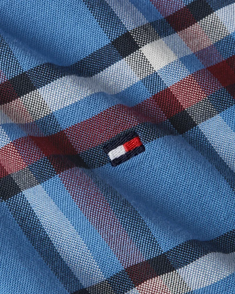 Tommy Hilfiger Hemden|Big Boys*SMALL GLOBAL STRIPE CHK RF SHIRT iconic blue - multi