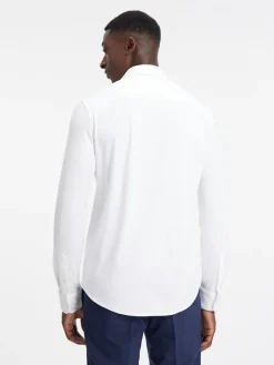 Calvin Klein Hemden|Big Boys*SMOOTH COTTON POCKET SLIM SHIRT Bright White
