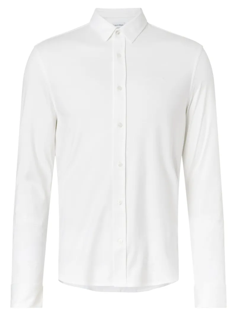 Calvin Klein Hemden|Big Boys*SMOOTH COTTON POCKET SLIM SHIRT Bright White