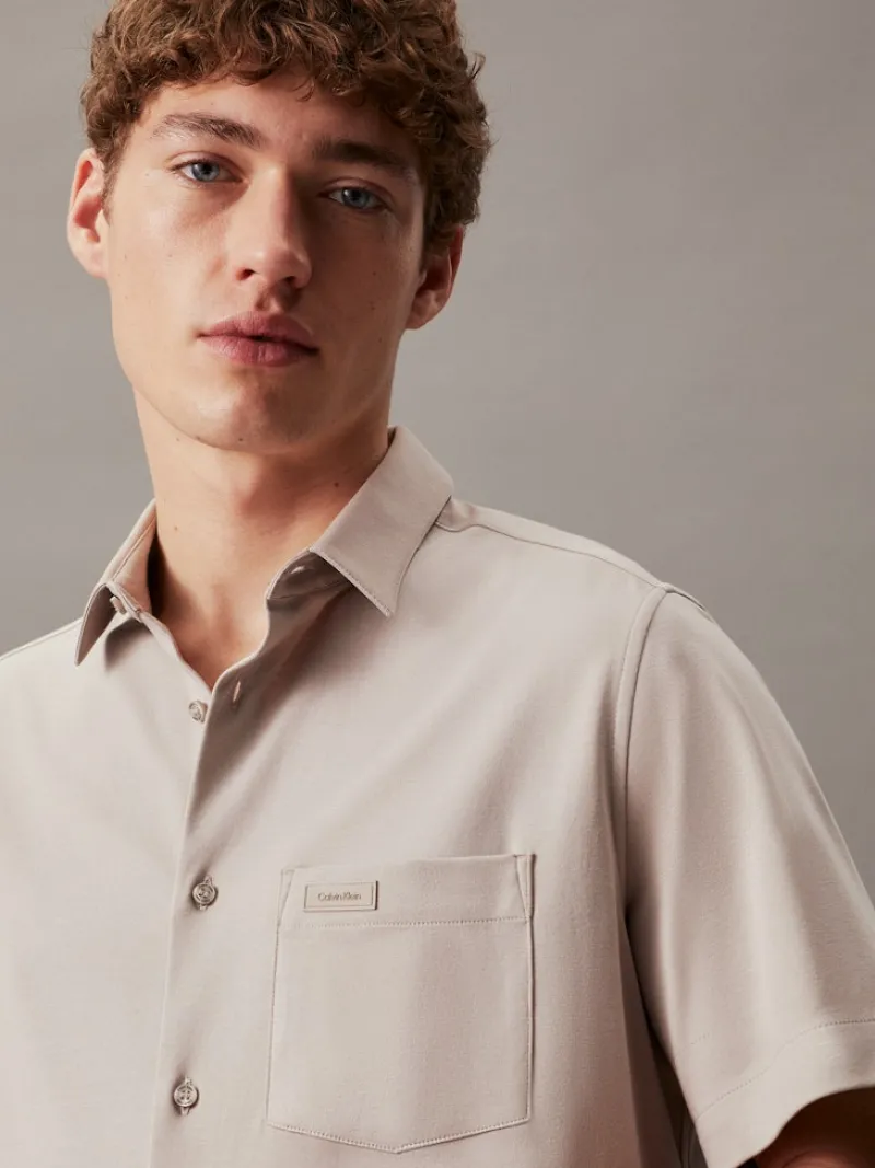 Calvin Klein Hemden|Big Boys*SMOOTH COTTON POCKET S/S SHIRT Atmosphere