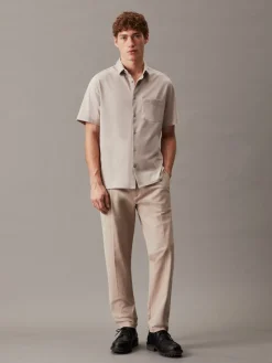 Calvin Klein Hemden|Big Boys*SMOOTH COTTON POCKET S/S SHIRT Atmosphere