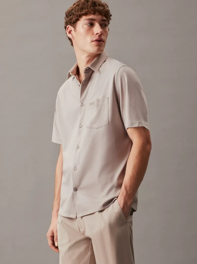 Calvin Klein Hemden|Big Boys*SMOOTH COTTON POCKET S/S SHIRT Atmosphere