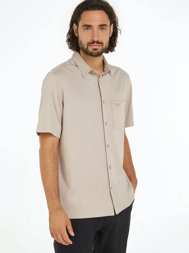 Calvin Klein Hemden|Big Boys*SMOOTH COTTON POCKET S/S SHIRT Atmosphere