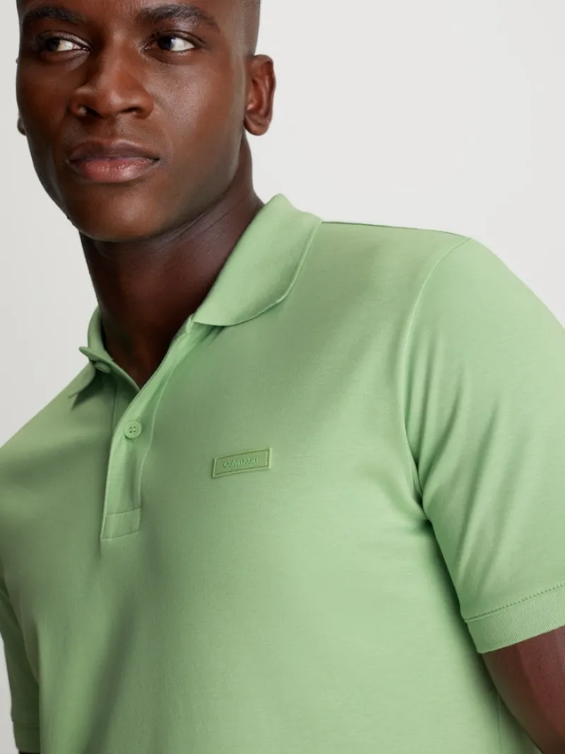 Calvin Klein Shirts|Big Boys*SMOOTH COTTON SLIM POLO Quiet Green