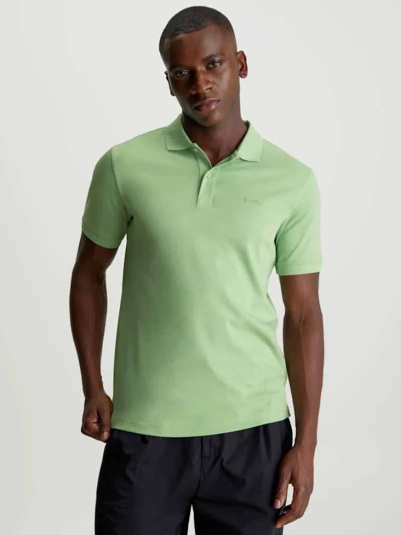 Calvin Klein Shirts|Big Boys*SMOOTH COTTON SLIM POLO Quiet Green