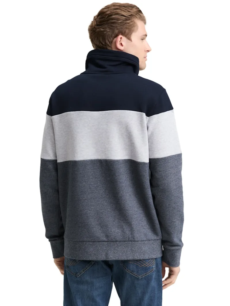 Tom Tailor Pullover & Sweatshirts|Big Boys*Snood Sweatshirt mit Colour Blocking navy grindle structure