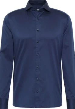 ETERNA Hemden|Big Boys*Soft Luxury Shirt Twill Langarm navy