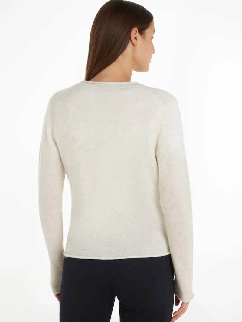 Tommy Hilfiger Pullover & Sweatshirts*SOFT WOOL V-NK CARDIGAN ancient white