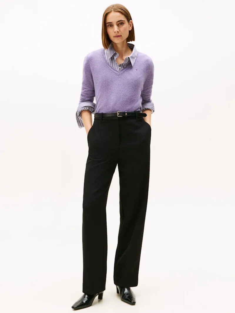 Tommy Hilfiger Pullover & Sweatshirts*SOFT WOOL V-NK LS SWEATER lilac heather