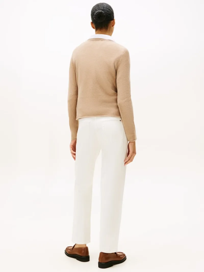 Tommy Hilfiger Pullover & Sweatshirts*SOFT WOOL V-NK LS SWEATER safari canvas heather