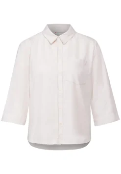 Street One Blusen*Softe Cord-Bluse lucid white