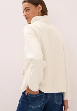 Cecil Jacken*Softe Jacke mit Zipper teddy vanilla white