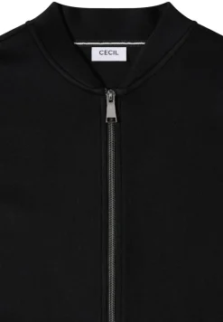 Cecil Pullover & Sweatshirts*Softe Piquée Jacke Black