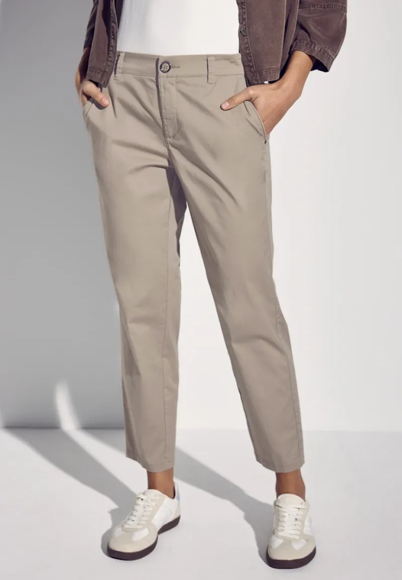 Street One Hosen*Softe Twill Chino buff grey