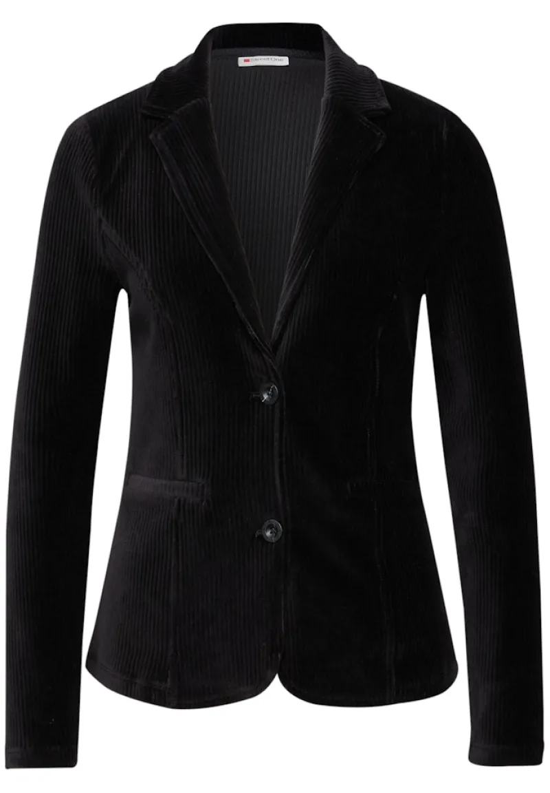 Street One Jacken*Softer Cordblazer Black