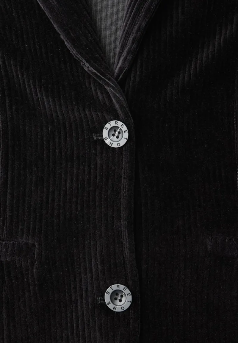 Street One Jacken*Softer Cordblazer Black