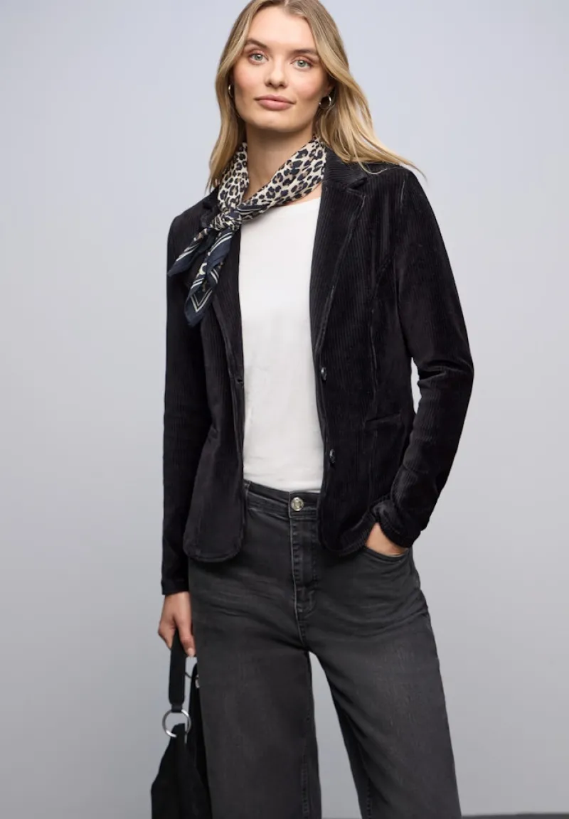 Street One Jacken*Softer Cordblazer Black
