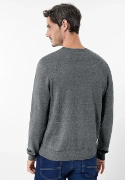 Street One Men Pullover & Sweatshirts|Big Boys*Softer Mouliné Pullover stone grey melange
