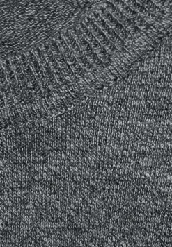 Street One Men Pullover & Sweatshirts|Big Boys*Softer Mouliné Pullover stone grey melange