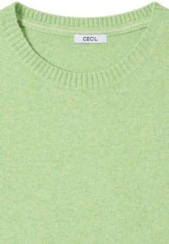 Cecil Pullover & Sweatshirts*Softer Pullover in Unifarbe bamboo green melange