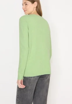 Cecil Pullover & Sweatshirts*Softer Pullover in Unifarbe bamboo green melange
