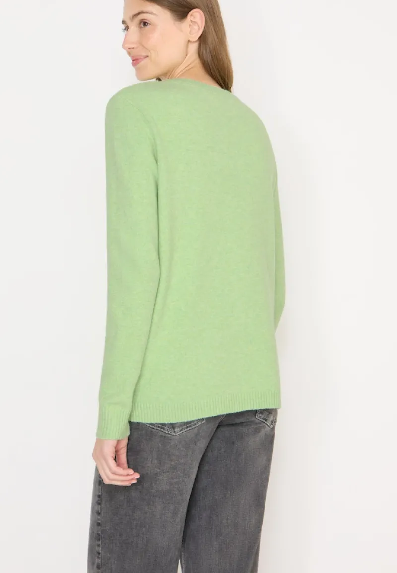 Cecil Pullover & Sweatshirts*Softer Pullover in Unifarbe bamboo green melange