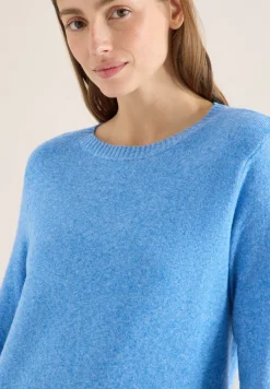 Cecil Pullover & Sweatshirts*Softer Pullover in Unifarbe fountain blue melange