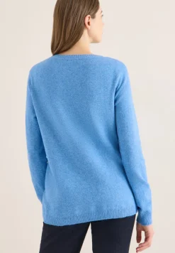 Cecil Pullover & Sweatshirts*Softer Pullover in Unifarbe fountain blue melange