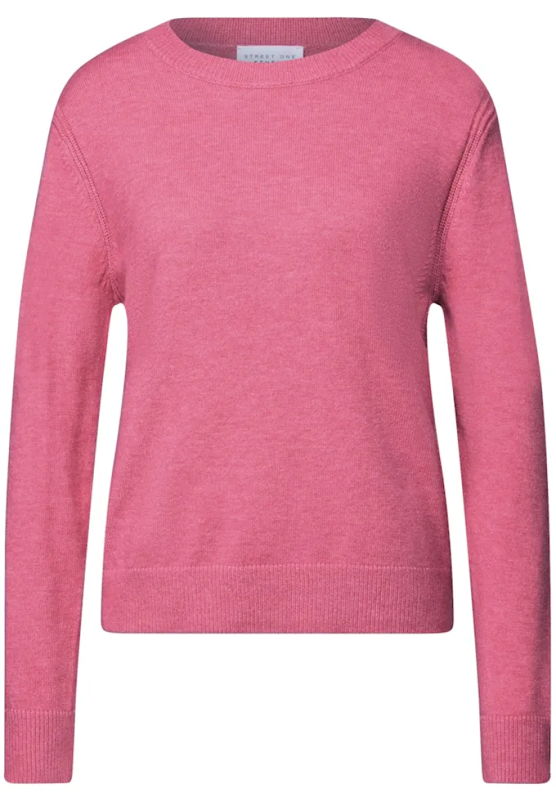 STREET ONE STUDIO Pullover & Sweatshirts*Softer Pullover mit Details candy pink mel.