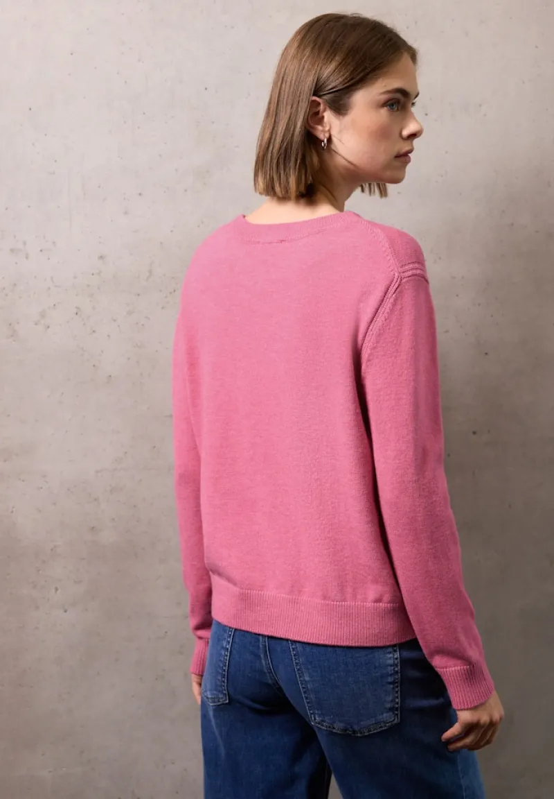 STREET ONE STUDIO Pullover & Sweatshirts*Softer Pullover mit Details candy pink mel.