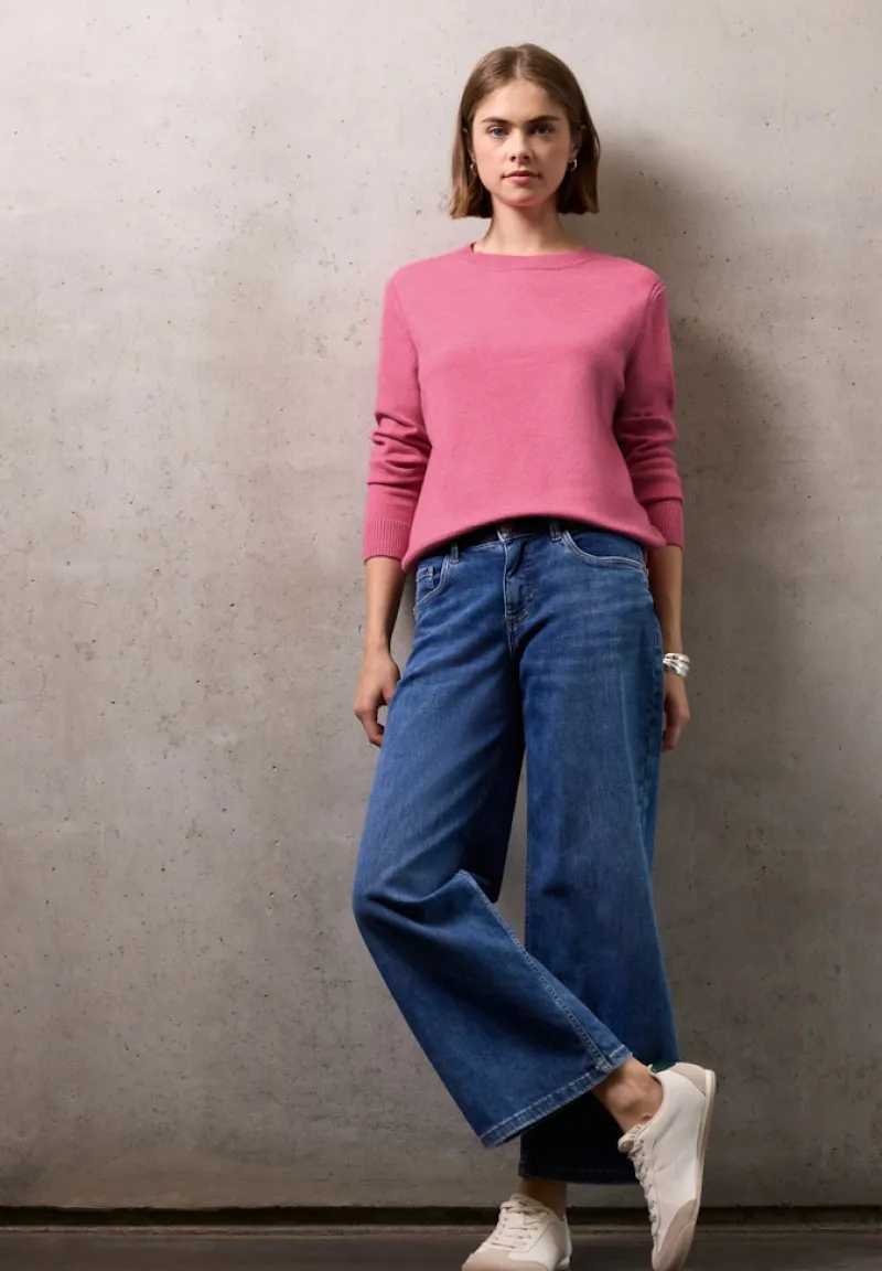 STREET ONE STUDIO Pullover & Sweatshirts*Softer Pullover mit Details candy pink mel.