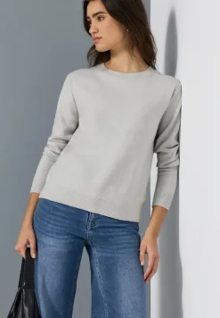 STREET ONE STUDIO Pullover & Sweatshirts*Softer Pullover mit Details heather grey mel.
