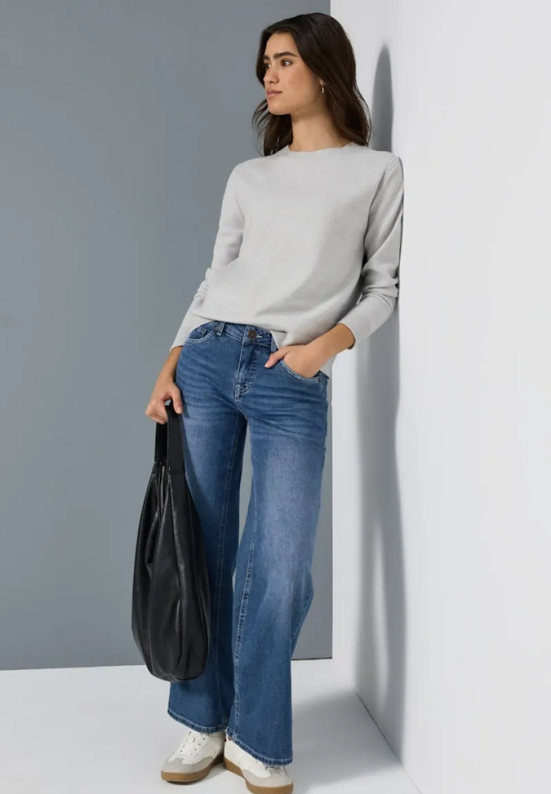 STREET ONE STUDIO Pullover & Sweatshirts*Softer Pullover mit Details heather grey mel.