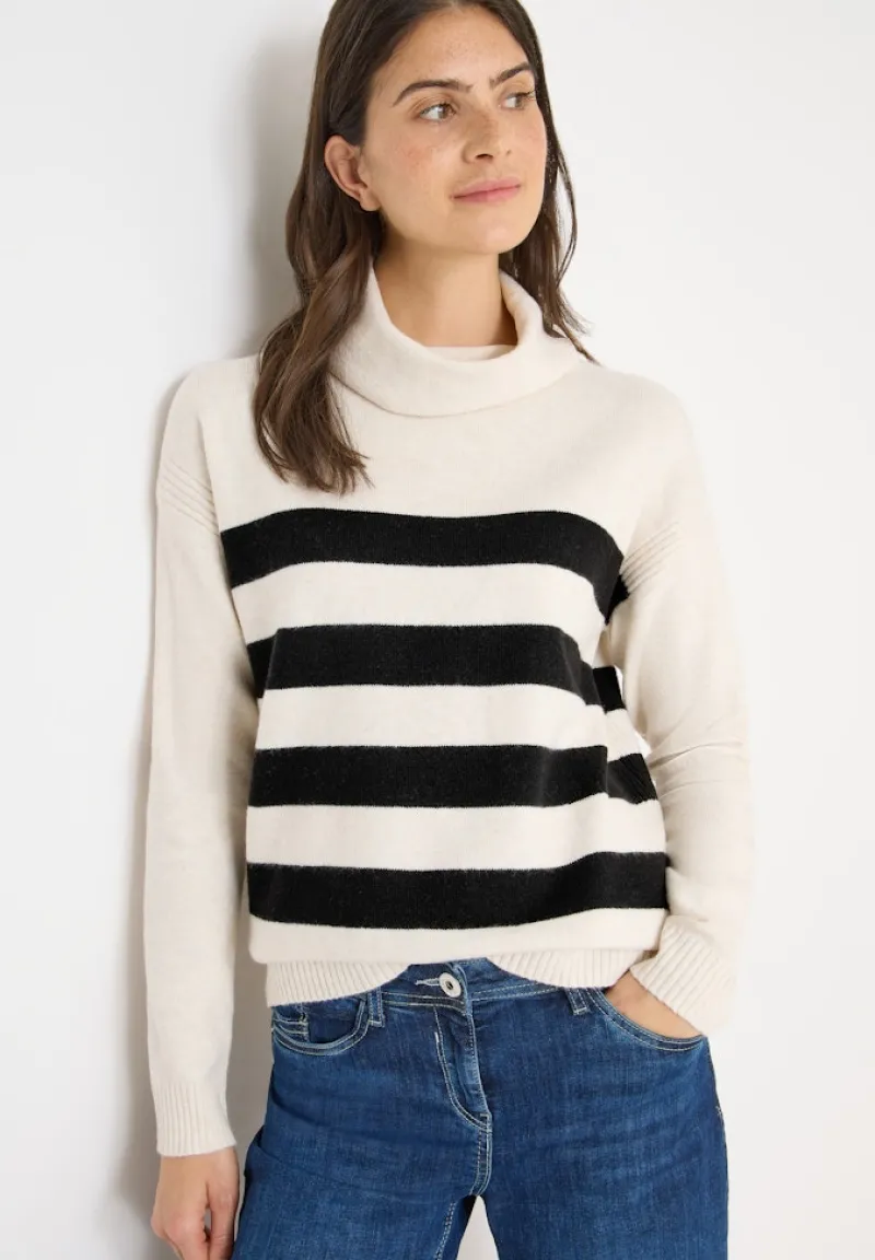 Cecil Pullover & Sweatshirts*Softer Rollkragenpullover light greige melange