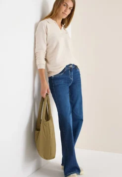 Cecil Pullover & Sweatshirts*Softer Strukturpullover oat milk beige melange