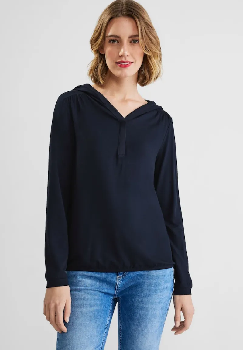 Street One Shirts*Softes Kapuzenshirt deep blue