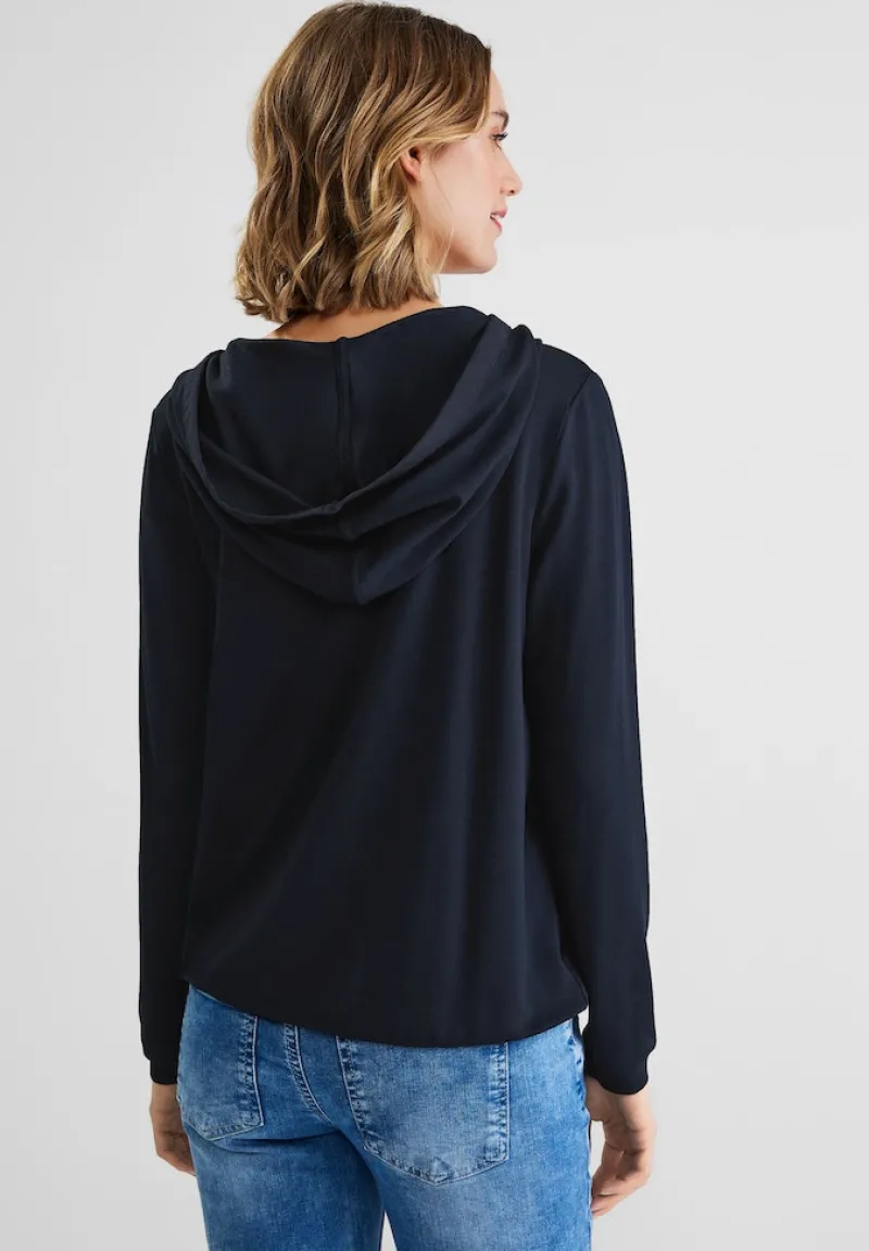 Street One Shirts*Softes Kapuzenshirt deep blue